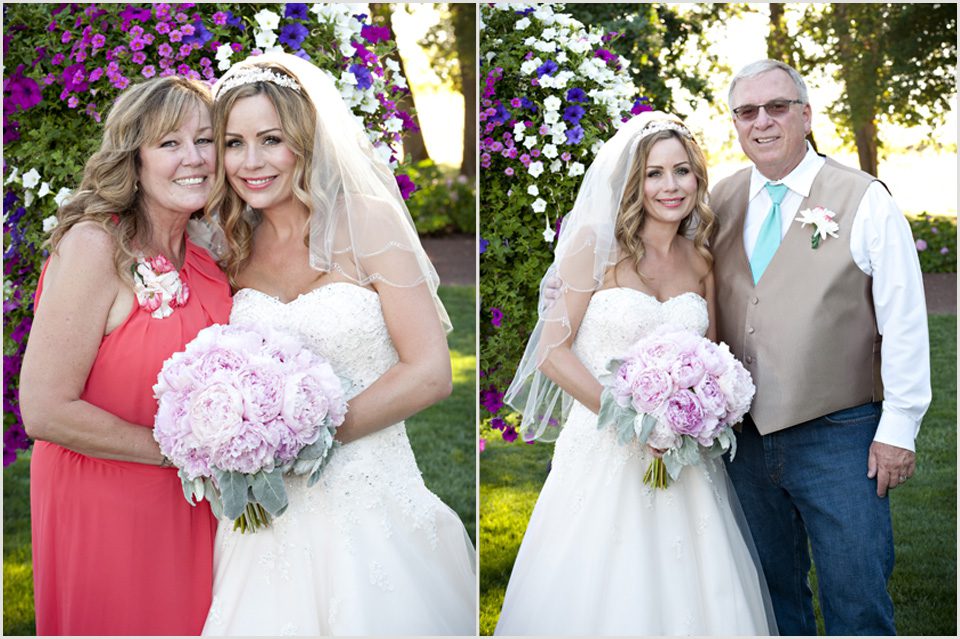 bride with mom and dad