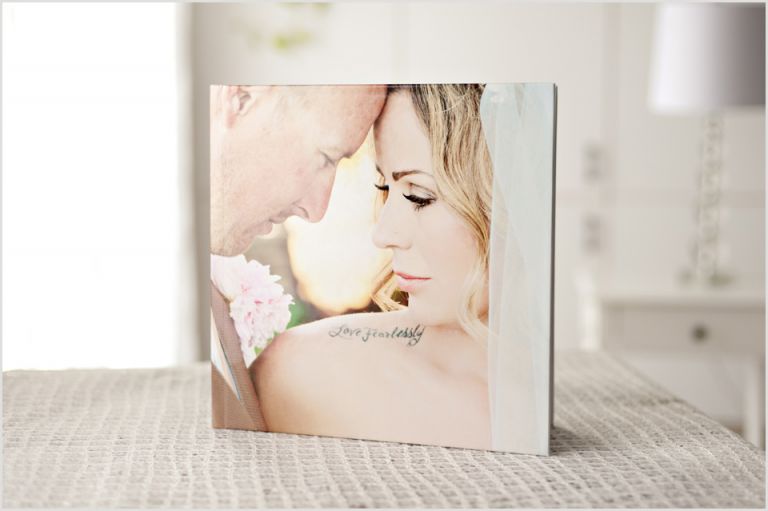 artbook wedding album with glossy photo cover