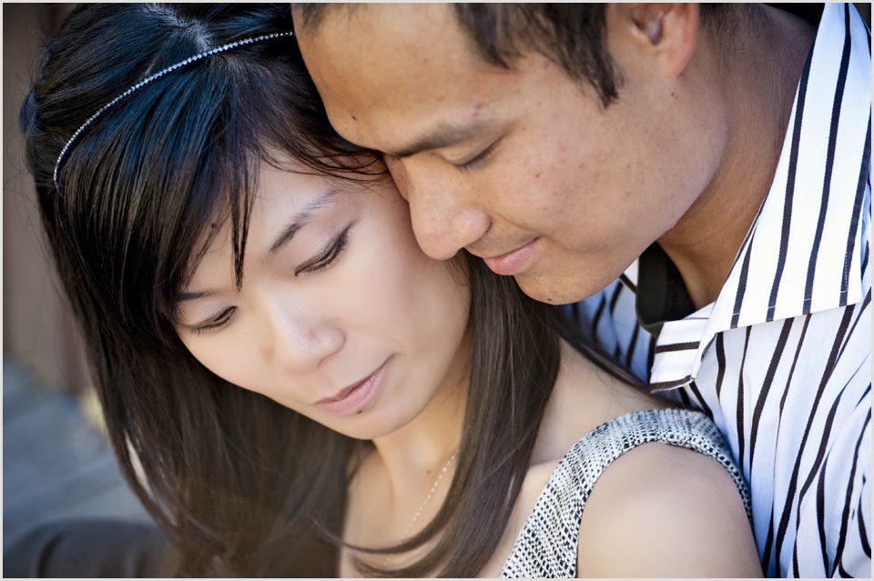 romantic moment between a couple