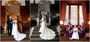 bride and groom at the benson, portland
